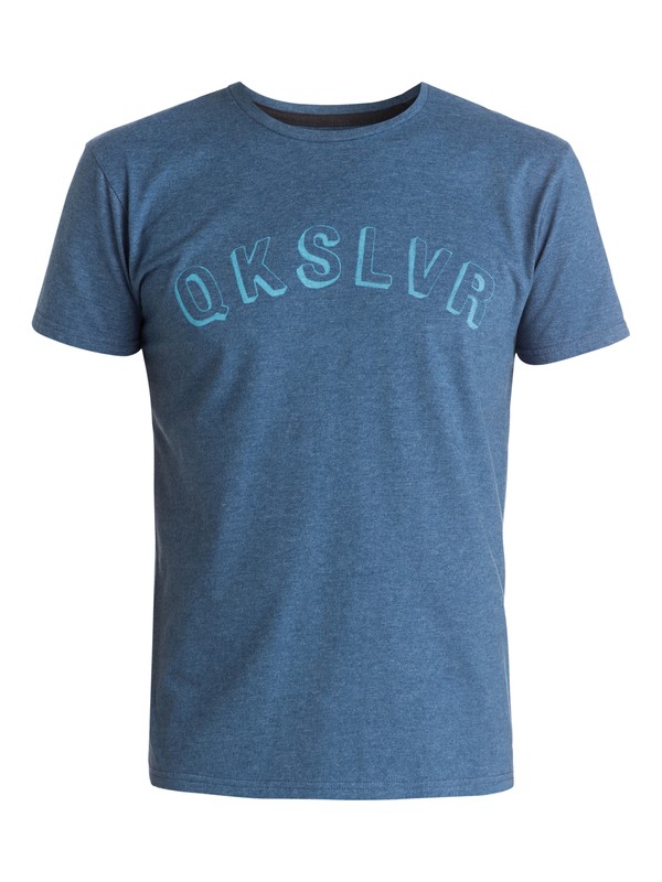 quiksilver, QKSLVR Modern Fit Tee, DARK DENIM HEATHER (bsah) 0 QKSLVR Modern Fit Tee AQYZT03436 Quiksilver