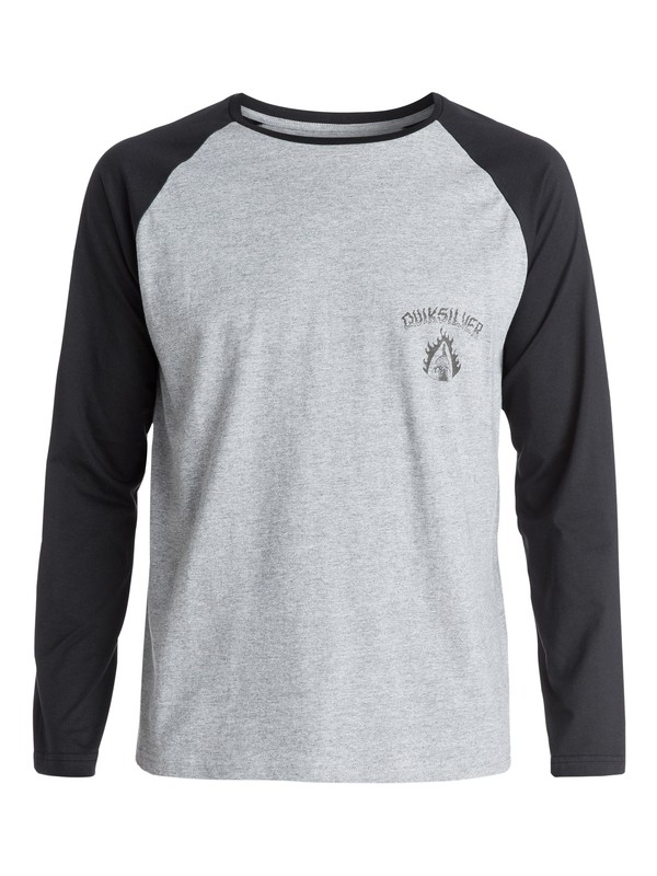 quiksilver, Black Night Long Sleeve Tee, ATHLETIC HEATHER (sgrh) 0 Black Night Long Sleeve Tee AQYZT03447 Quiksilver