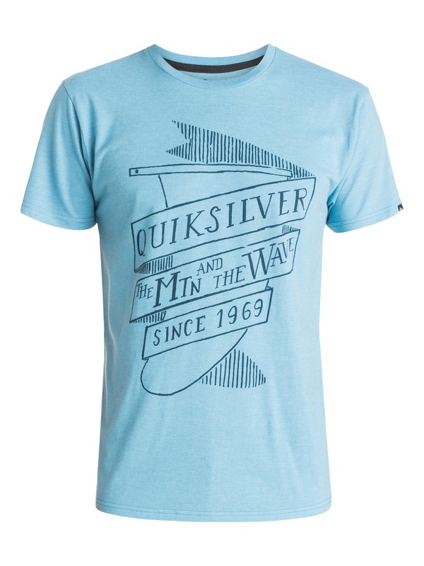 quiksilver, Engraved Fin Modern Fit T-Shirt, NIAGARA HEATHER (bkth) 0 Engraved Fin Modern Fit T-Shirt AQYZT03690 Quiksilver