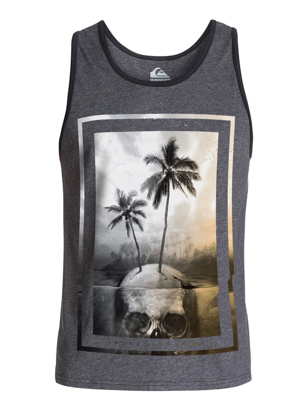 quiksilver, Skull Island Tank, CHARCOAL HEATHER (ktah) 0 Skull Island Tank AQYZT03708 Quiksilver