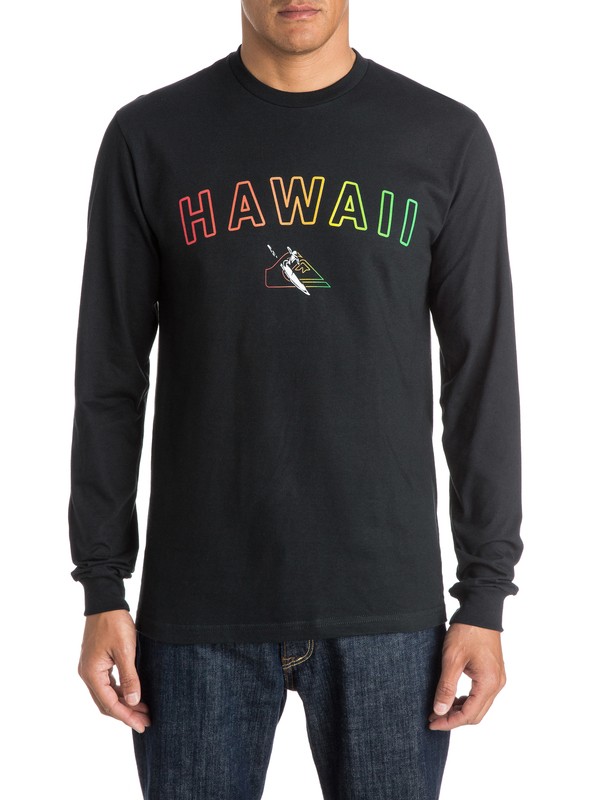 quiksilver, Eddie Aloha Long Sleeve T-Shirt, BLACK (kvj0) 0 Eddie Aloha Long Sleeve T-Shirt AQYZT03745 Quiksilver