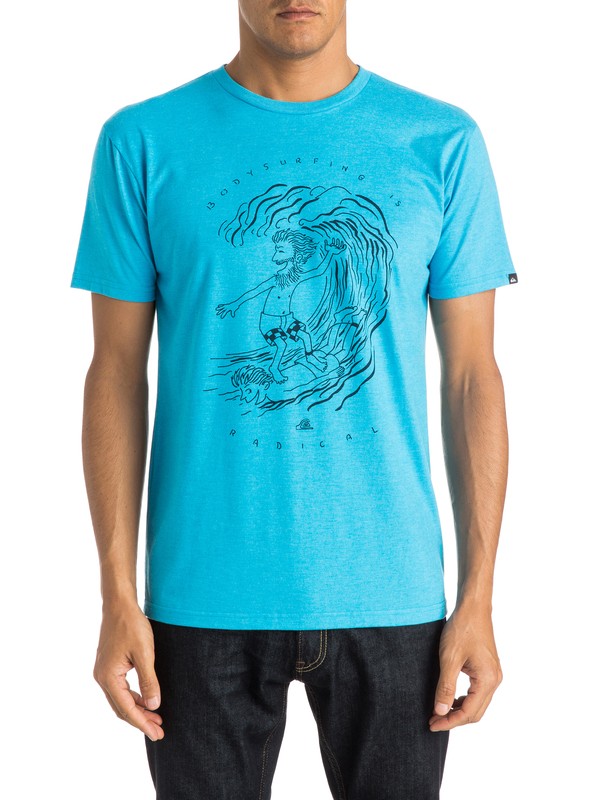 quiksilver, Radical Surfing Modern Fit Tee, DIVA BLUE HEATHER (bneh) 0 Radical Surfing Modern Fit Tee AQYZT03809 Quiksilver