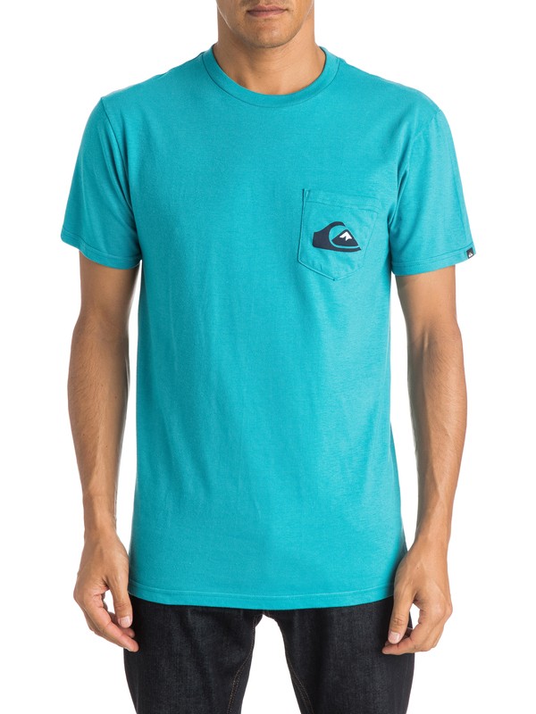 quiksilver, Everyday Logo Pocket Tee, BISCAY BAY (bpw0) 0 Everyday Logo Pocket Tee AQYZT03815 Quiksilver