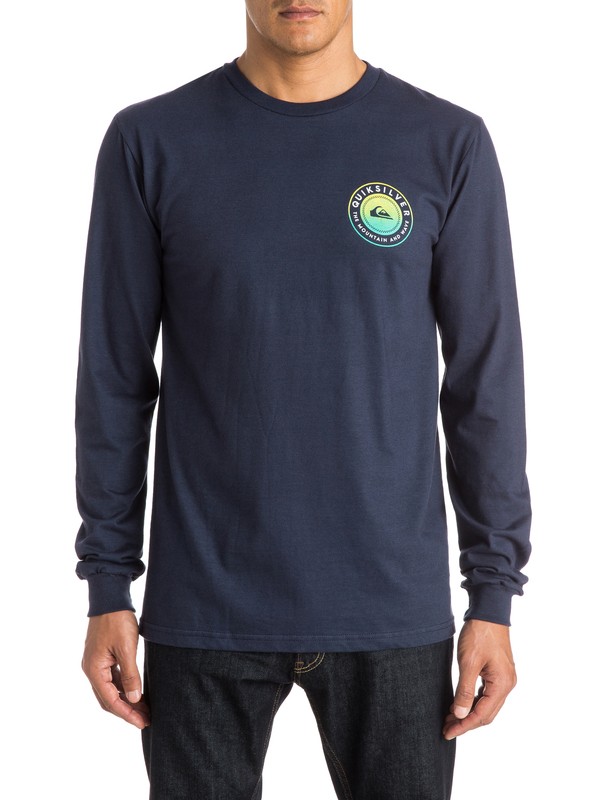 quiksilver, Check Me Out - Long Sleeve T-Shirt, NAVY BLAZER (byj0) 0 Check Me Out - Long Sleeve T-Shirt AQYZT03833 Quiksilver