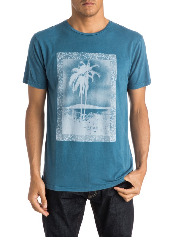 quiksilver, Postcard - T-Shirt, DARK DENIM (brq0) 0 Postcard - T-Shirt AQYZT03957 Quiksilver