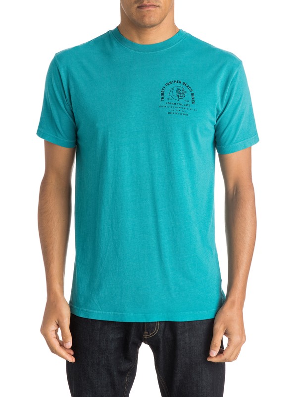 quiksilver, Thirsty Panther T-Shirt, BISCAY BAY (bpw0) 0 Thirsty Panther T-Shirt AQYZT03983 Quiksilver