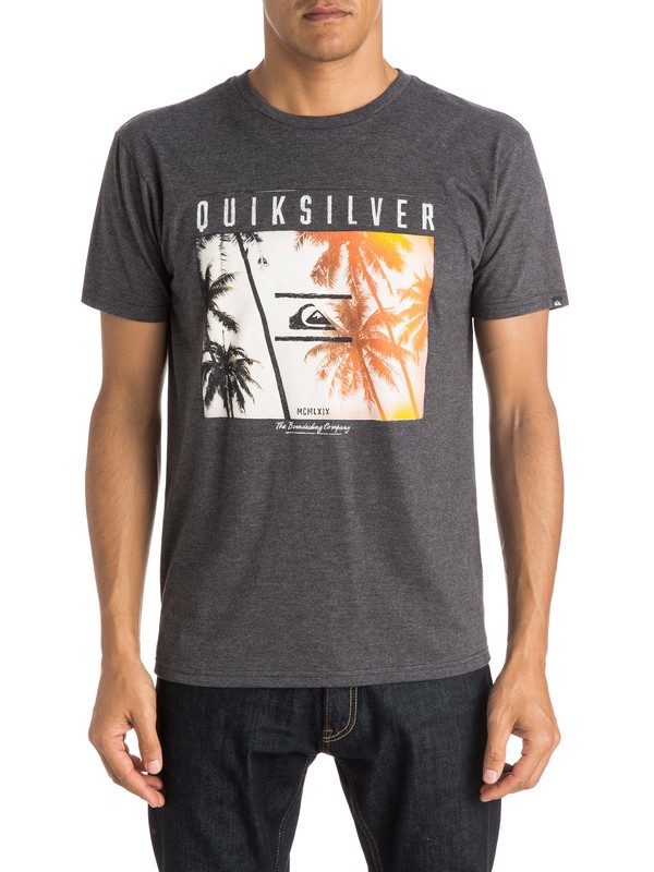 quiksilver, Perfect Location T-Shirt, CHARCOAL HEATHER (ktah) 0 Perfect Location T-Shirt AQYZT03996 Quiksilver