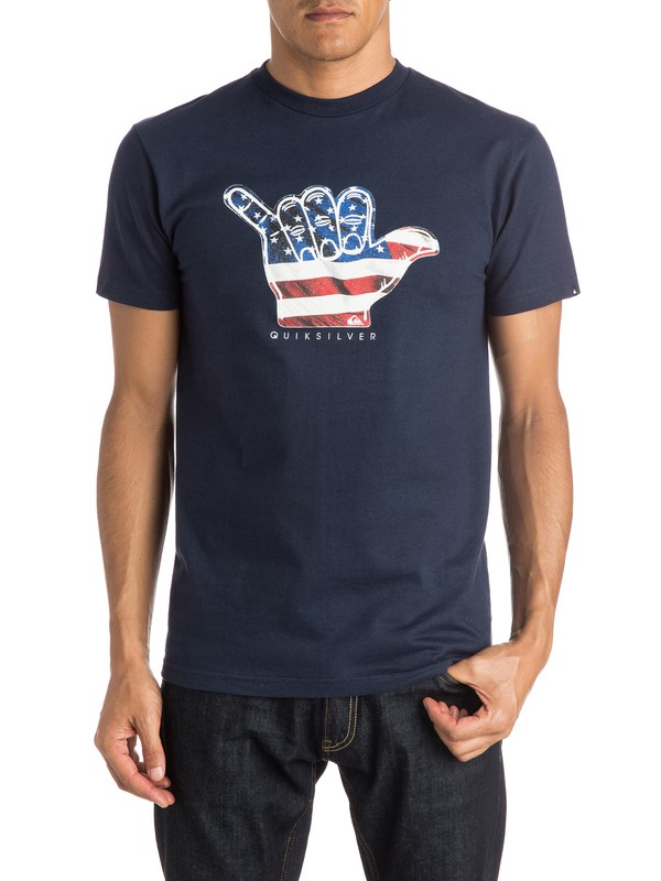 quiksilver, Brah USA T-Shirt, NAVY BLAZER (byj0) 0 Brah USA T-Shirt AQYZT04015 Quiksilver