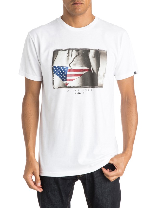 quiksilver, Buns USA - T-Shirt, WHITE (wbb0) 0 Buns USA - T-Shirt AQYZT04016 Quiksilver