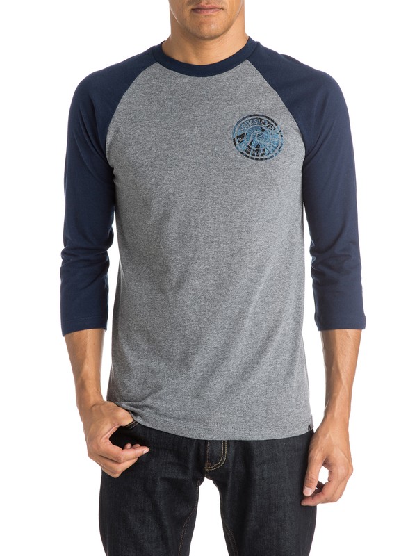 quiksilver, Original Spray Raglan T-Shirt, DARK DENIM (brq0) 0 Original Spray Raglan T-Shirt AQYZT04093 Quiksilver
