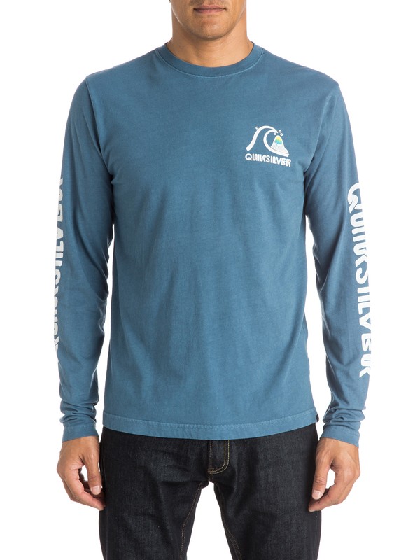quiksilver, Crackle - Long Sleeve T-Shirt, DARK DENIM (brq0) 0 Crackle - Long Sleeve T-Shirt AQYZT04094 Quiksilver