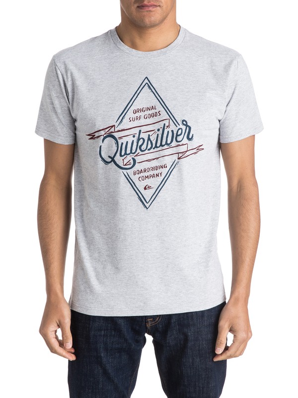 quiksilver, Midnight Co Tee, ATHLETIC HEATHER (sgrh) 0 Midnight Co Tee AQYZT04119 Quiksilver
