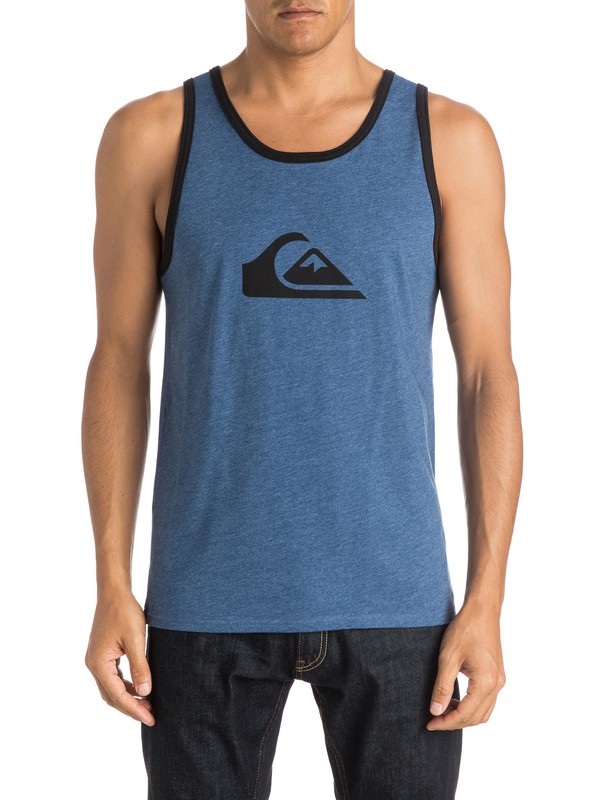 quiksilver, Mountain & Wave Logo Tank, DARK DENIM HEATHER (brqh) 0 Mountain & Wave Logo Tank AQYZT04184 Quiksilver