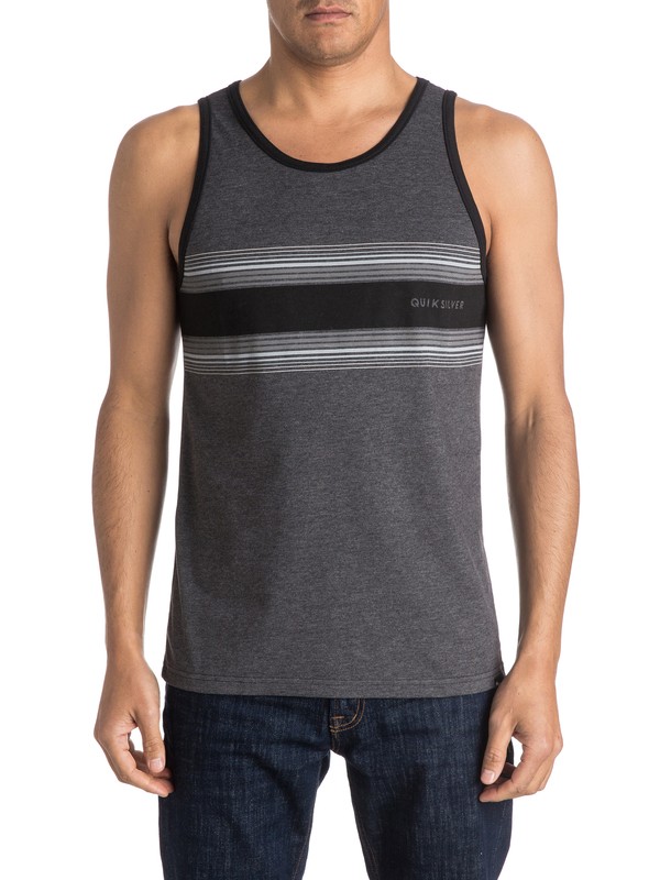 quiksilver, Buster Stripe Tank, CHARCOAL HEATHER (ktah) 0 Buster Stripe Tank AQYZT04185 Quiksilver