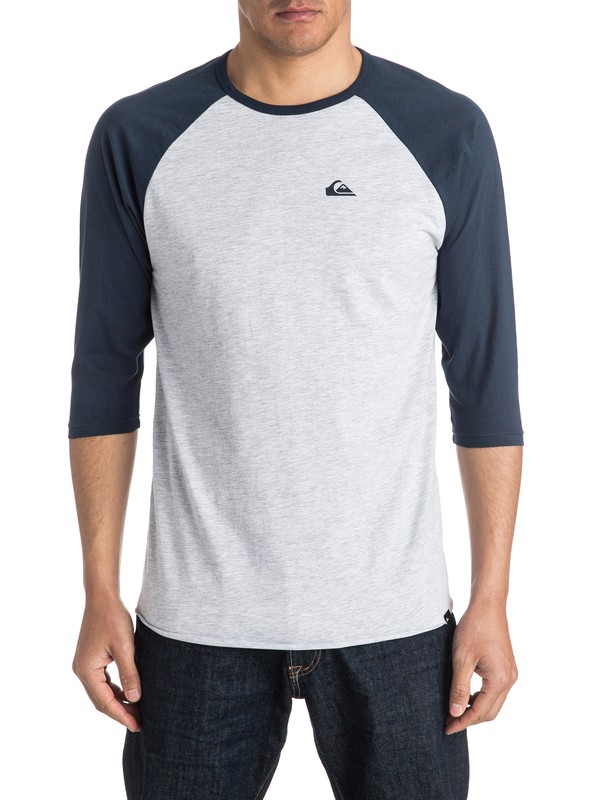 quiksilver, Mountain & Wave Raglan Tee, ATHLETIC HEATHER (sgrh) 0 Mountain & Wave Raglan Tee AQYZT04307 Quiksilver