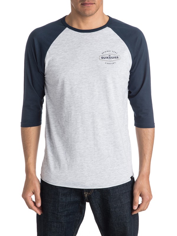 quiksilver, Last Call Raglan Tee, ATHLETIC HEATHER (sgrh) 0 Last Call Raglan Tee AQYZT04308 Quiksilver