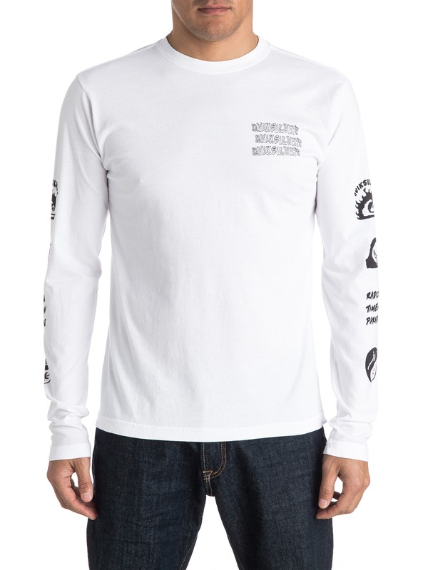 quiksilver, Camiseta Manga Larga Trouble, WHITE (wbb0) 0 Camiseta Manga Larga Trouble AQYZT04318 Quiksilver