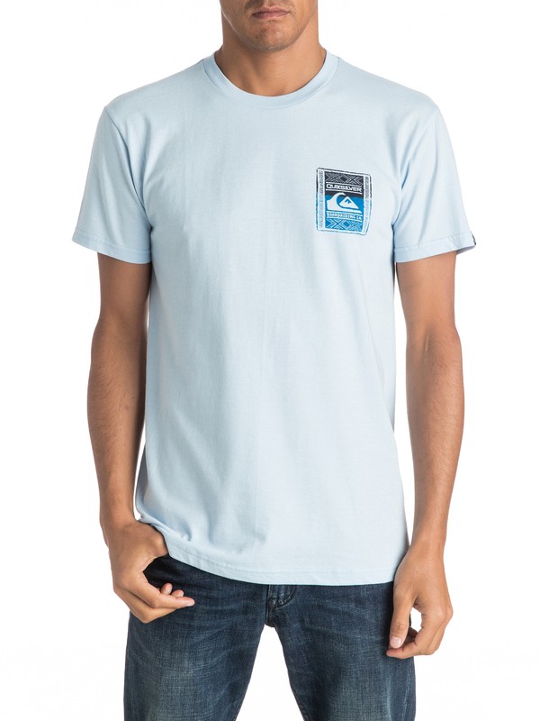 quiksilver, Walled Up - T-Shirt, ANGEL FALLS (bfg0) 0 Walled Up - T-Shirt AQYZT04405 Quiksilver