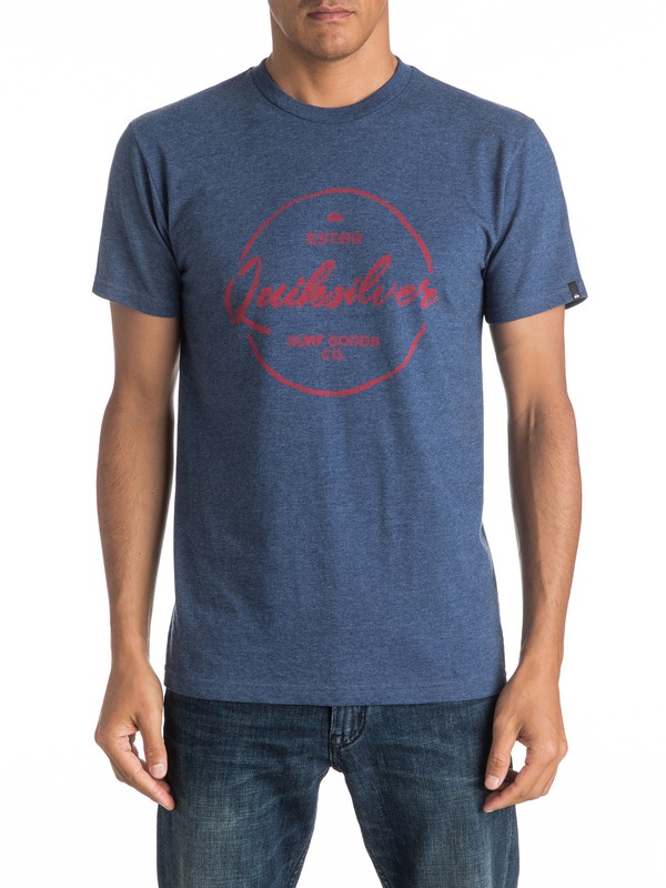 quiksilver, Silvered - T-Shirt, DARK DENIM HEATHER (brqh) 0 Silvered - T-Shirt AQYZT04406 Quiksilver