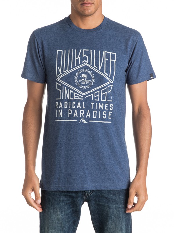 quiksilver, Salero - T-Shirt, DARK DENIM HEATHER (brqh) 0 Salero - T-Shirt AQYZT04407 Quiksilver