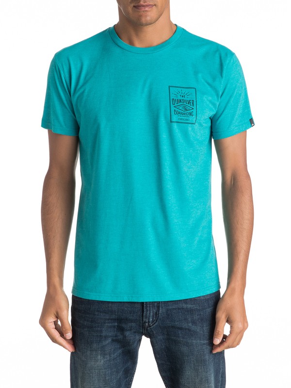quiksilver, Double Lines Tee, VIRIDINE GREEN HEATHER (bnfh) 0 Double Lines Tee AQYZT04417 Quiksilver