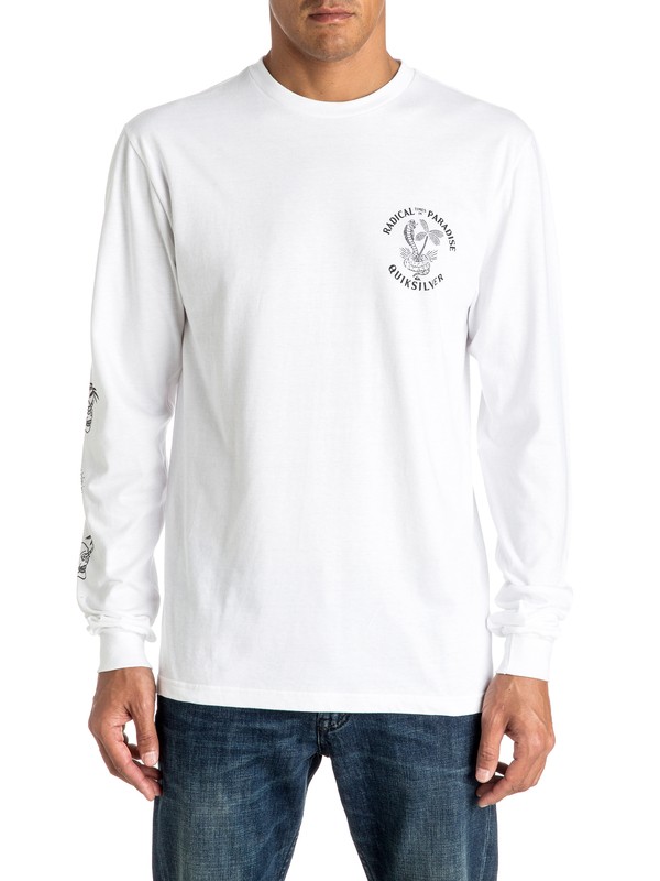 quiksilver, Off The Block Long Sleeve Tee, WHITE (wbb0) 0 Off The Block Long Sleeve Tee AQYZT04427 Quiksilver
