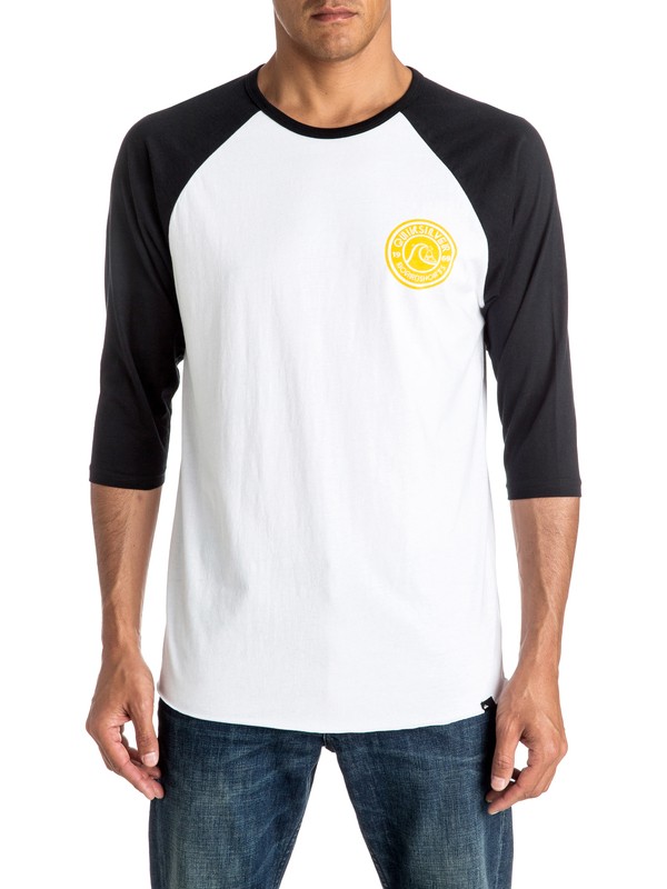 quiksilver, Wave Pool Raglan - T-Shirt, WHITE (wbb0) 0 Wave Pool Raglan - T-Shirt AQYZT04436 Quiksilver