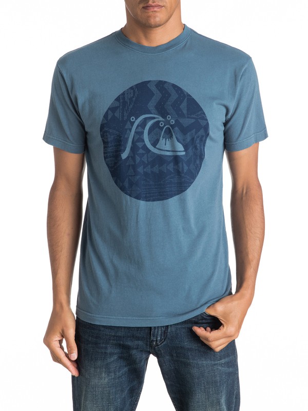 quiksilver, Circle Bubble - T-Shirt, INDIAN TEAL (bqk0) 0 Circle Bubble - T-Shirt AQYZT04448 Quiksilver