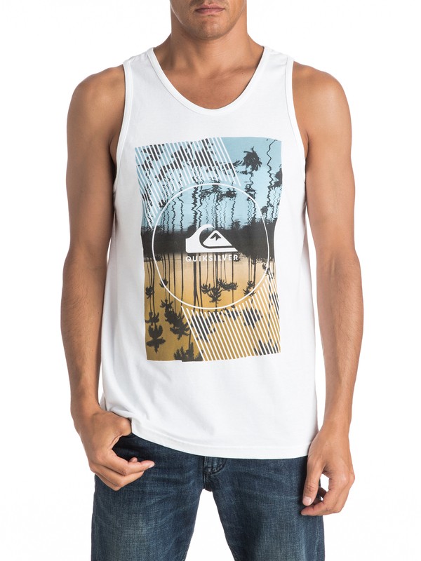 quiksilver, Mirror Tank, WHITE (wbb0) 0 Mirror Tank AQYZT04457 Quiksilver
