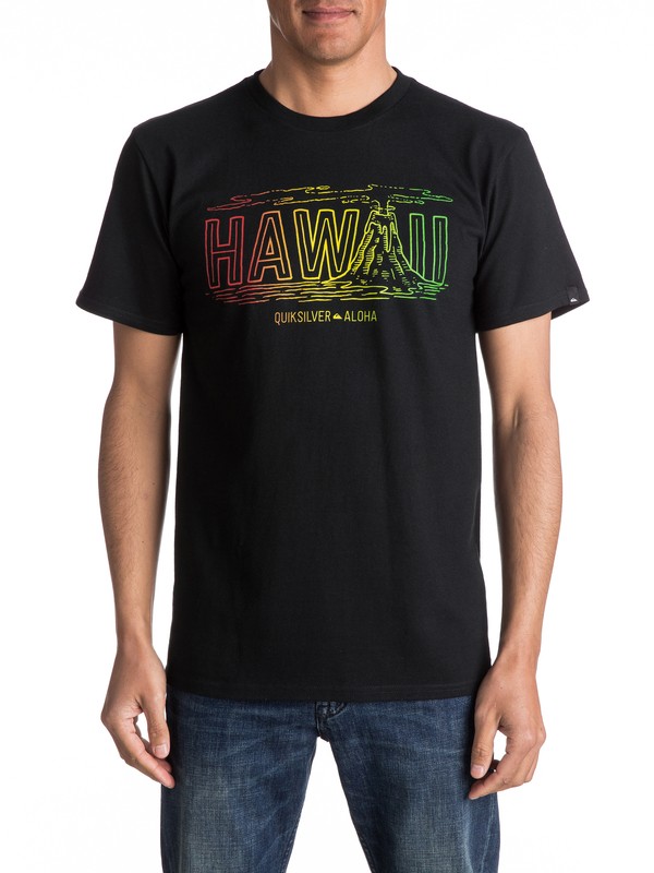 quiksilver, Volcano - T-Shirt, BLACK (kvj0) 0 Volcano - T-Shirt AQYZT04583 Quiksilver