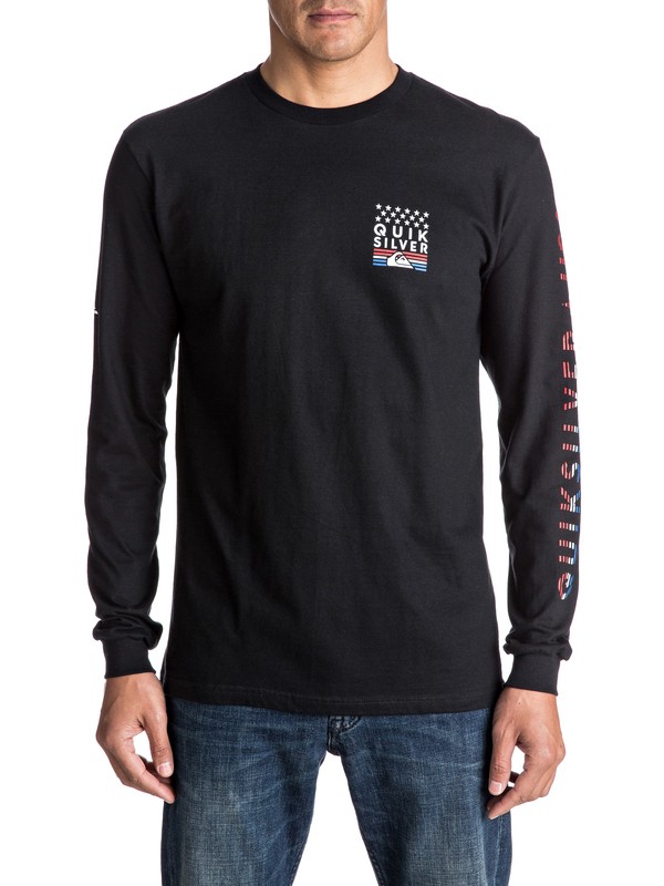 quiksilver, Camiseta Manga Larga Merica, BLACK (kvj0) 0 Camiseta Manga Larga Merica AQYZT04603 Quiksilver