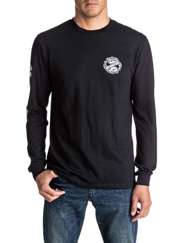 quiksilver, Tribe Tribe - Long Sleeve T-Shirt, BLACK (kvj0) 0 Tribe Tribe - Long Sleeve T-Shirt AQYZT04614 Quiksilver
