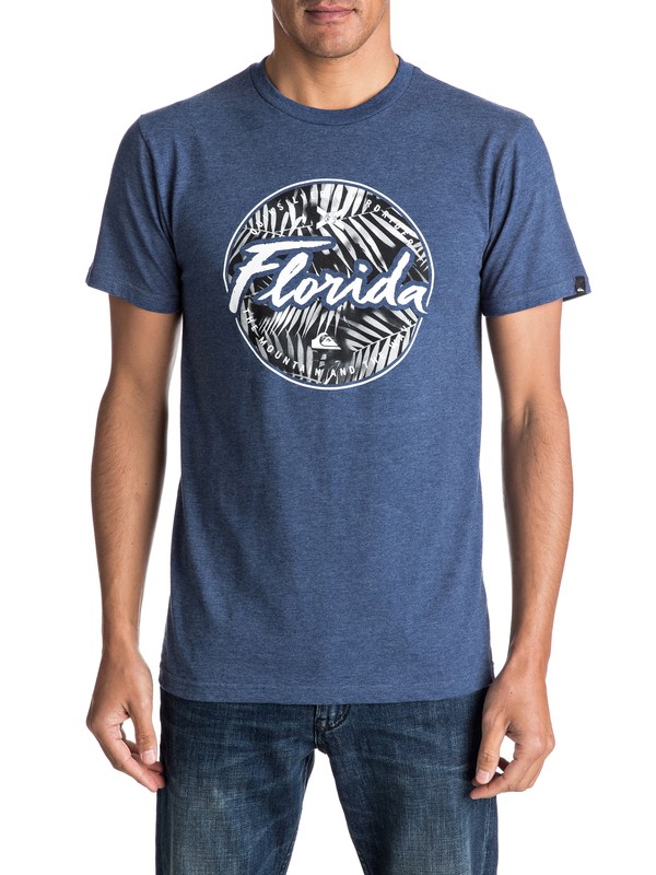 quiksilver, Florida Circle Tee, DARK DENIM HEATHER (brqh) 0 Florida Circle Tee AQYZT04618 Quiksilver