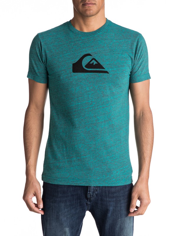 quiksilver, MW Tri Blend - T-Shirt, VIRIDIAN GREEN HEATHER (bnfh) 0 MW Tri Blend - T-Shirt Blue AQYZT04755 Quiksilver