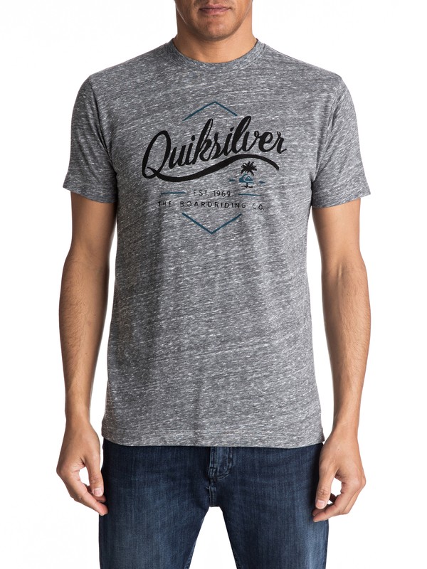 quiksilver, Sea Tales Tee, MEDIUM GREY HEATHER (kpwh) 0 Sea Tales Tee Black AQYZT04757 Quiksilver