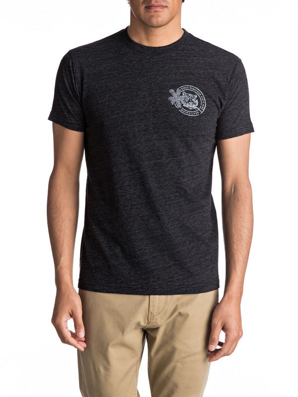 quiksilver, Rad Tiger Tee, CHARCOAL HEATHER (ktah) 0 Rad Tiger Tee Black AQYZT04759 Quiksilver