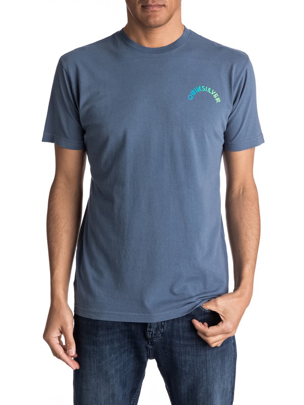 quiksilver, Original Blend Tee, DARK DENIM (brq0) 0 Original Blend Tee Blue AQYZT04785 Quiksilver