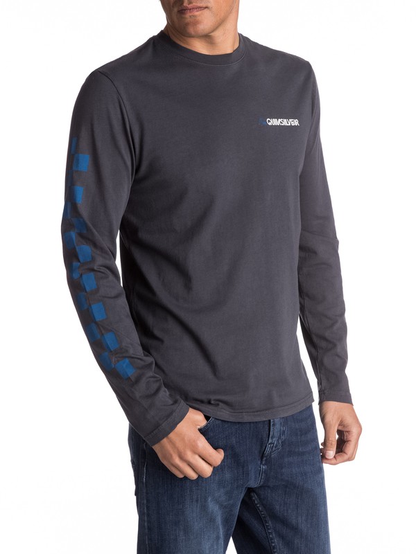 quiksilver, Past And Present Long Sleeve Tee, TARMAC (kta0) 0 Past And Present Long Sleeve Tee AQYZT04787 Quiksilver
