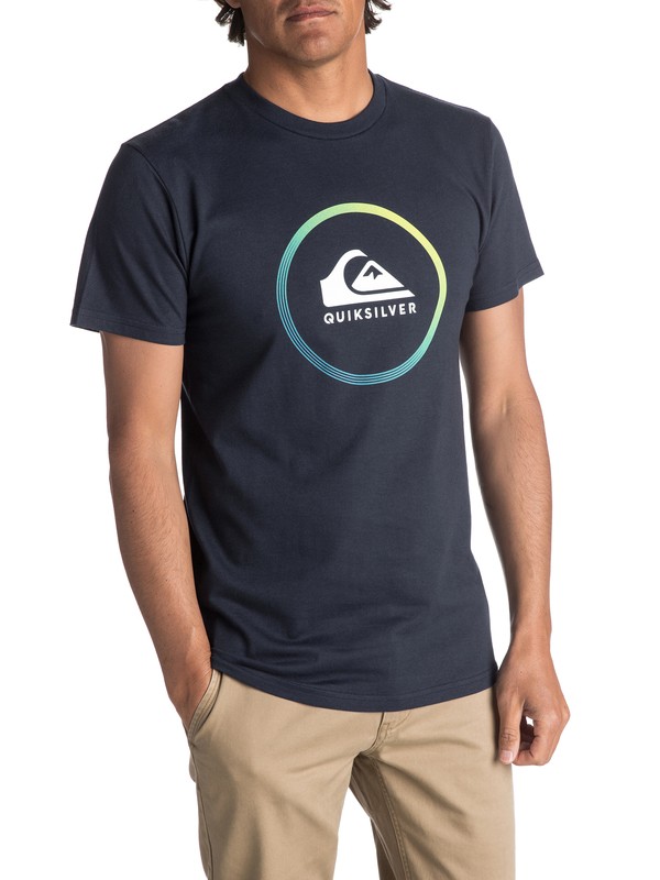 quiksilver, Active Logo Tee, NAVY BLAZER (byj0) 0 Active Logo Tee AQYZT04979 Quiksilver