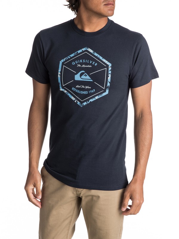 quiksilver, Octa Logo Tee, NAVY BLAZER (byj0) 0 Octa Logo Tee AQYZT04982 Quiksilver