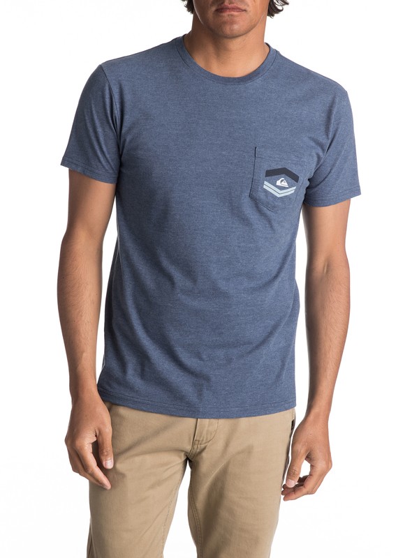 quiksilver, Men's Friendly Fire Tee, DARK DENIM HEATHER (brqh) 0 Men's Friendly Fire Tee AQYZT04992 Quiksilver