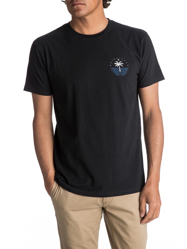 quiksilver, Men's Single Palm Tee, BLACK (kvj0) 0 Men's Single Palm Tee AQYZT04995 Quiksilver
