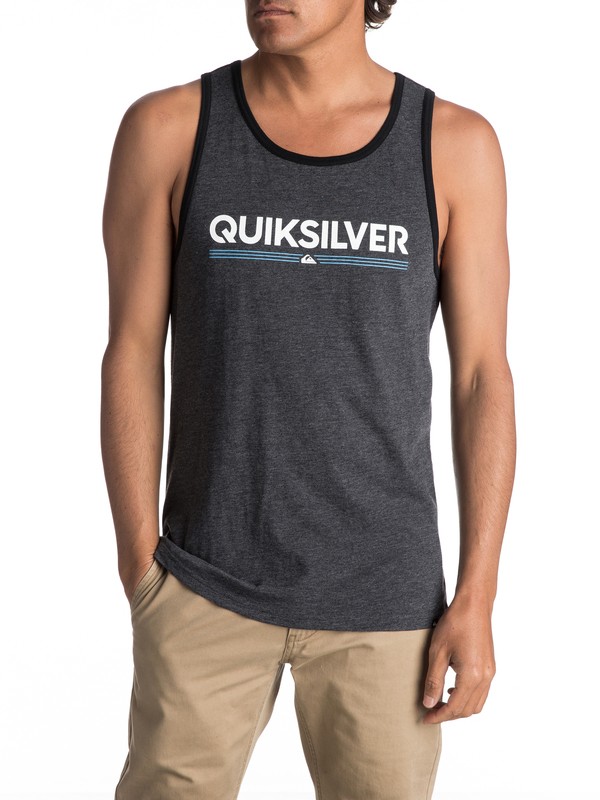 quiksilver, Men's Tough Luck Singlet, CHARCOAL HEATHER (ktah) 0 Men's Tough Luck Singlet AQYZT05004 Quiksilver