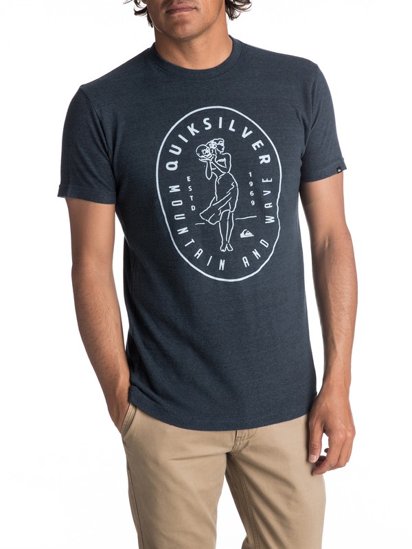 quiksilver, Men's Shipstown Tee, DARK DENIM HEATHER (brqh) 0 Men's Shipstown Tee AQYZT05012 Quiksilver