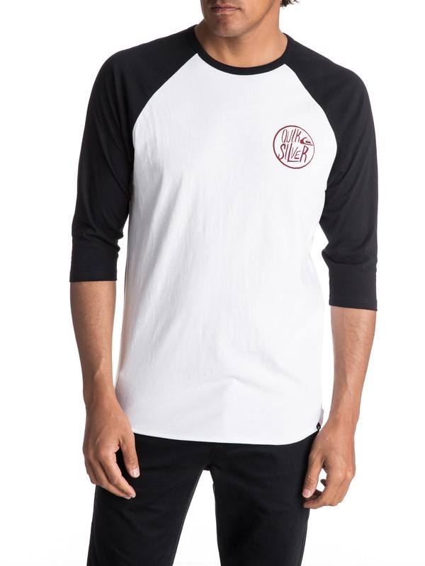 quiksilver, Kool Shapes 3/4 Sleeve Tee, WHITE (wbb0) 0 Kool Shapes 3/4 Sleeve Tee AQYZT05014 Quiksilver