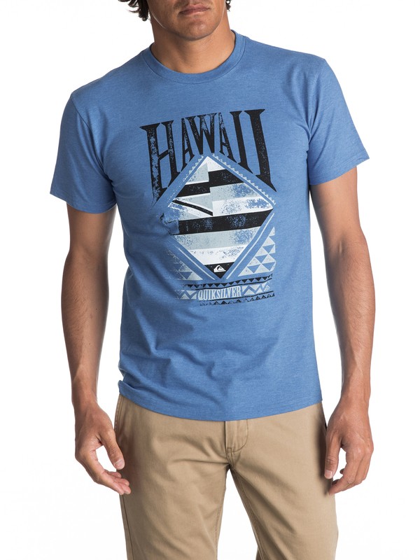 quiksilver, Island Time Tee, TURKISH SEA HEATHER (bqsh) 0 Island Time Tee AQYZT05055 Quiksilver