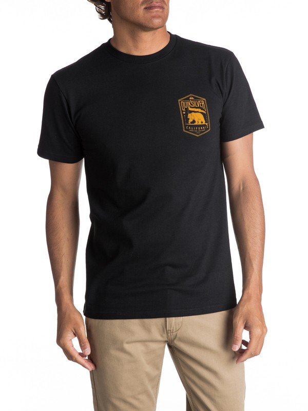 quiksilver, Hombres Camiseta Cali Brown Bear, BLACK (kvj0) 0 Hombres Camiseta Cali Brown Bear AQYZT05069 Quiksilver