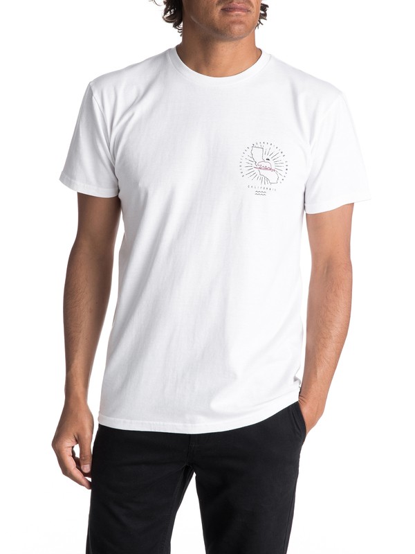quiksilver, Men's Cali Burst Tee, WHITE (wbb0) 0 Men's Cali Burst Tee AQYZT05071 Quiksilver