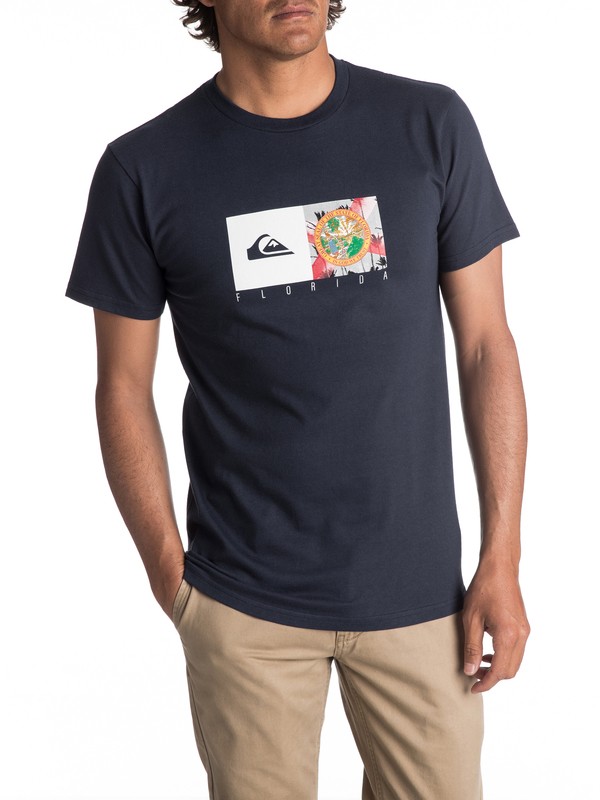 quiksilver, Hombres Camiseta Florida Coast, NAVY BLAZER (byj0) 0 Hombres Camiseta Florida Coast AQYZT05073 Quiksilver
