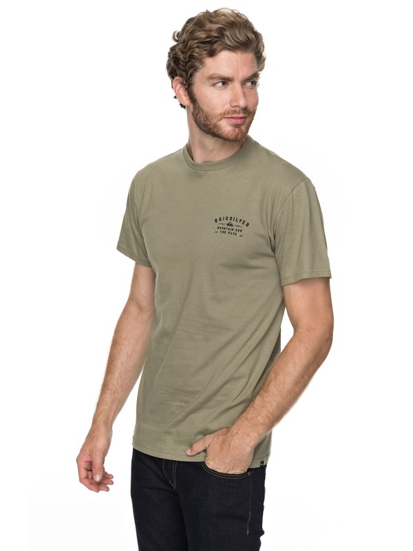 quiksilver, Spacer Facer Tee, COVERT GREEN (tnf0) 0 Spacer Facer Tee AQYZT05132 Quiksilver